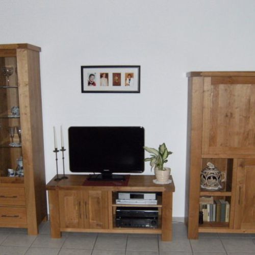 Asteiche Massiv Wohnwand