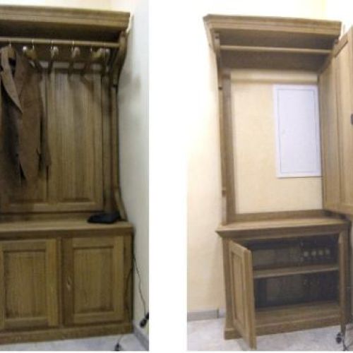Garderobe als Verkleidung, Eiche, hell