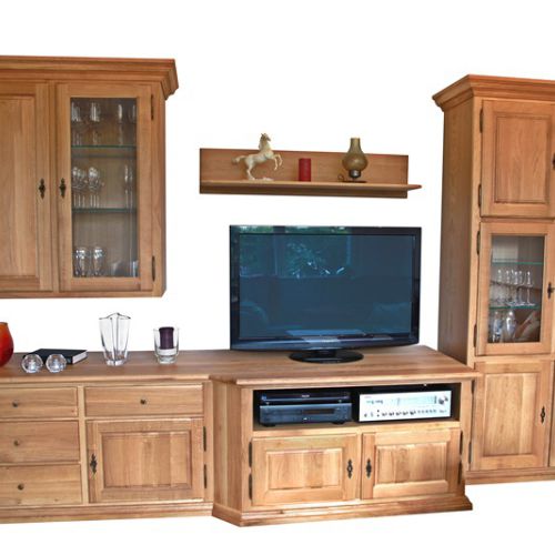 Wohnschrank Eiche Massiv natur geölt