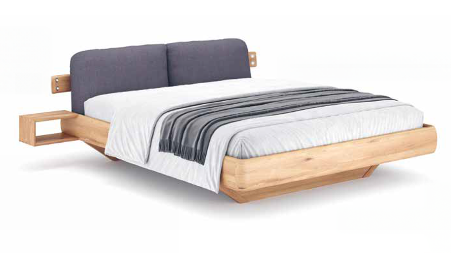 WIMMER Natürlich Schlafen - Massivholzbett SILVAN - Anbaunachttisch Eckig