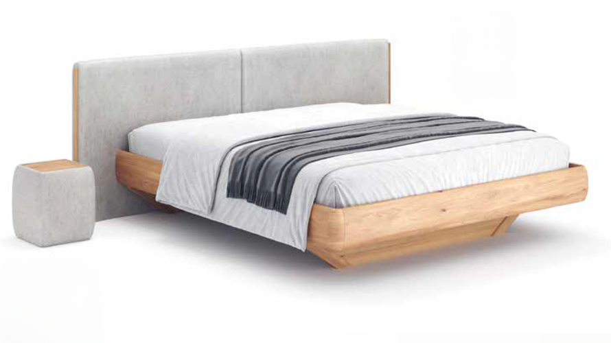 WIMMER Natürlich Schlafen - Massivholzbett AURALIS - Nachttisch Polsterwürfel