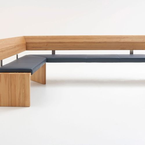 Eckbank Sano Eiche Massiv Bianco ge&ouml;lt