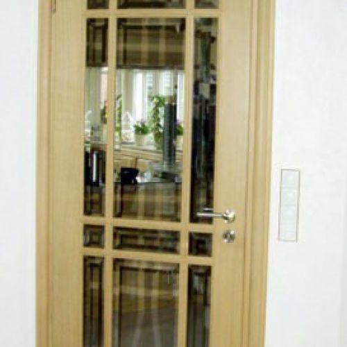 Eichentüren - Zimmertür Eiche mit Sprossen und Glas