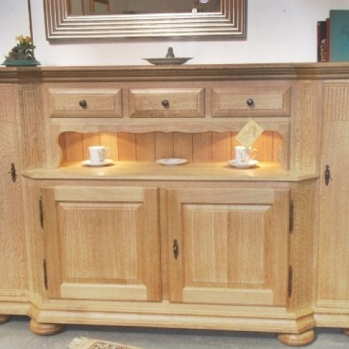 Highboard Rhede, Eiche, Massiv, gelaugt und gewachst