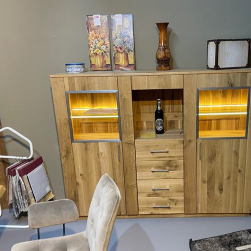 Highboard, Asteiche Massiv - Modell Odin