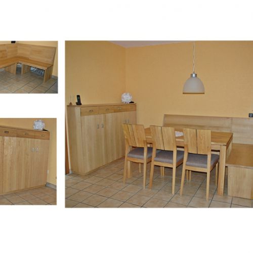 Anfertigung von Sideboard und Eckbank, Eiche massiv geölt