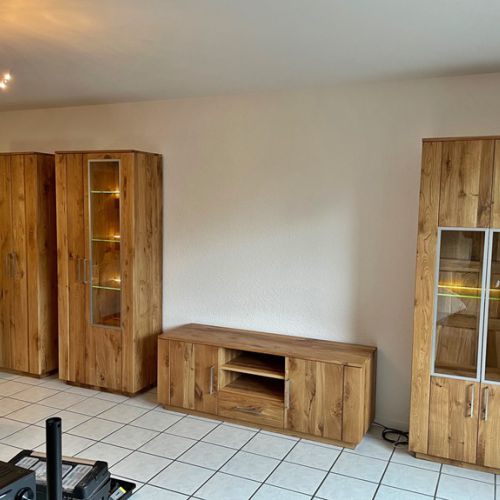 Asteiche Massiv Wohnwand