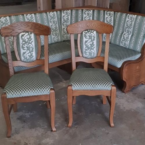 Eckbank und Stühle Eiche Massiv