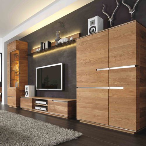 Acerro Wohnwand Asteiche massiv