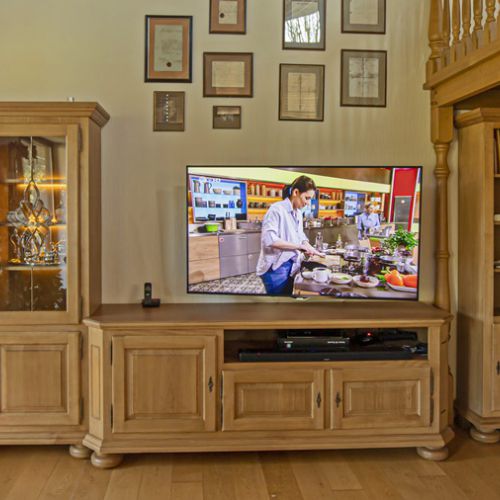 Wohnwand Eiche Massiv