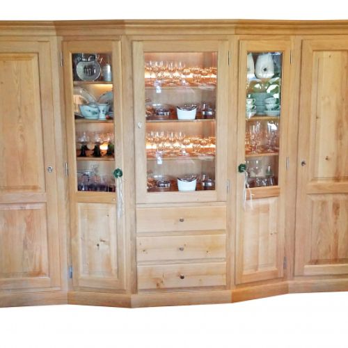 Eiche Massiv Wohnwand