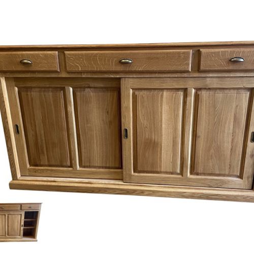 Moderne Eichenmöbel - Highboard Wildeiche Massiv Natur geölt