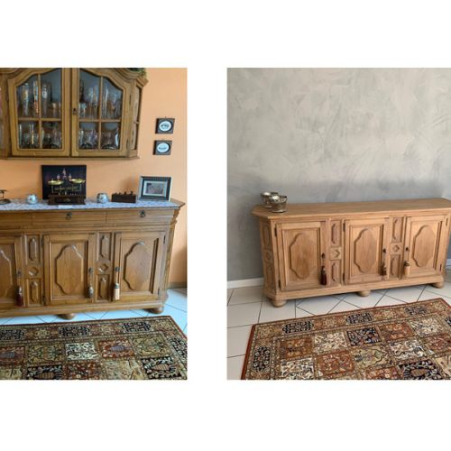 Sideboard Eiche Massiv, helle Oberfläche