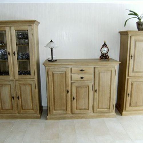 eiche massiv Landhausm&ouml;bel als Wohnkombination