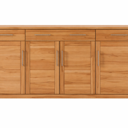 Sideboard Asteiche Massiv L 203 H 98 T 45 - 4 Schubladen 4 Türen